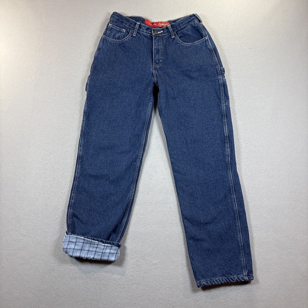 Berne Ladies Jeans Womens Size 8 Reg Blue Fleece Lined Insulated Relaxed